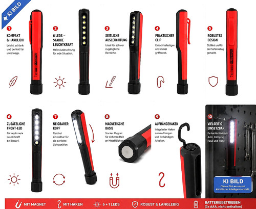 Taschenstablampen rot - taschenstablampen,